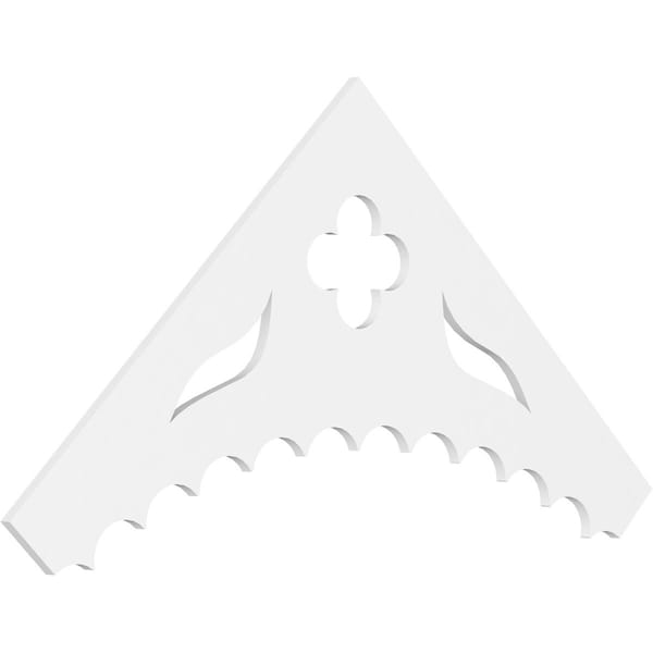 Ekena Millwork Pitch Wellington Architectural Grade PVC Gable Pediment, 72"W x 33"H x 1"P (11/12) GPP072X033X100WEL - main
